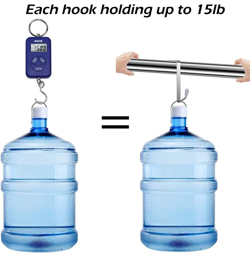 ميسلو مجموعة من 4 خطافات معدنية من MISSLO تُعلق فوق الباب لتعليق المناشف، منظم تعليق ملابس شديد التحمل للباب لتعليق الملابس والمعاطف في الحمام وغرفة النوم - Image 4